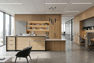create office millwork, commercial cabinetry and coworking shop drawing