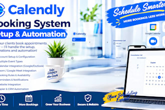 set up your calendly booking system, scheduling and automation