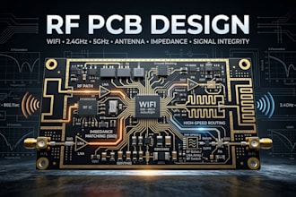 design rf pcb with antenna, 2 4ghz, 5ghz routing impedance control and wifi