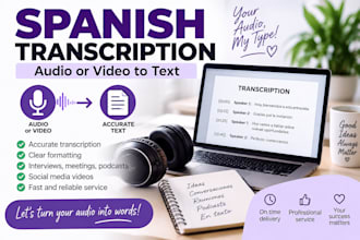 transcribe spanish audio and video into accurate text