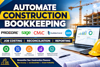sync construction bookkeeping with procore, sage, cmic, buildertrend and xero