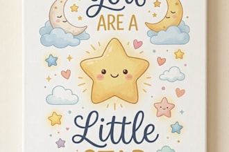 design cute printable nursery wall art and kids posters