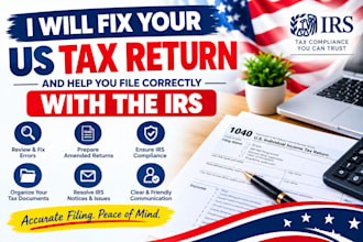 fix your us tax return and help file correctly with the irs