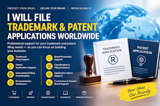 file trademark and patent applications worldwide