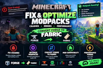 fix optimize minecraft modpacks crashes errors convert forge to fabric