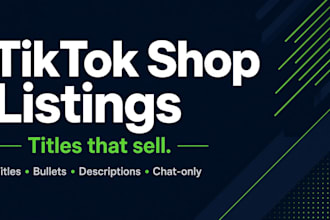 write tiktok shop product titles and listing descriptions