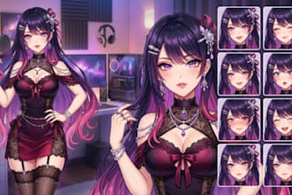 design and rig female or male 2d vtuber model live2d male vtuber rig streaming