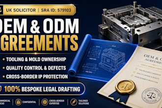 draft oem and odm manufacturing agreements as a UK solicitor