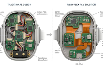 design smart ring flexible pcb, ble wearable and low power iot hardware