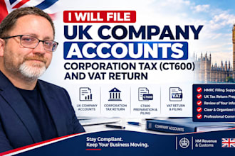 do UK tax filling account corporation tax ct600 and vat return