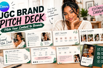 design a canva ugc brand pitch deck for creators to pitch brands