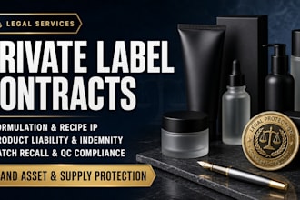 draft private label manufacturing contract as a UK solicitor