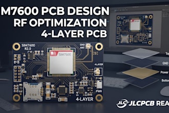 develop sim7600 pcb layout with rf optimization 4 layer design and jlc pcb
