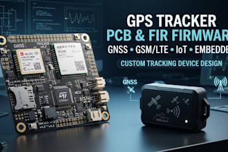 design gps tracker pcb, gnss, GSM, iot tracking device and firmware