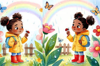 illustrate watercolor illustration, kids storybook illustration, 3d illustration