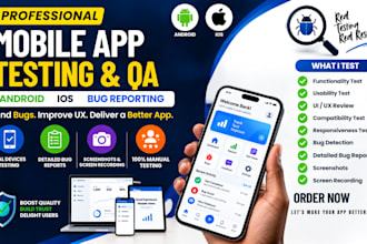do website testing, app testing, usability testing, bug QA and ios app testing