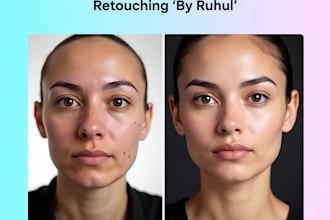 professional photo retouching and skin smoothing