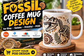 create fossil coffee mug design for etsy gelato printful pod