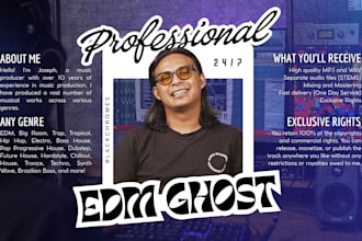 be your edm ghost producer with fast delivery