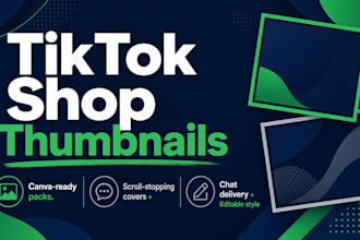 design canva tiktok shop thumbnail packs