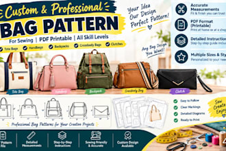 do custom totes sling bag pattern handbag technical sewing pattern making