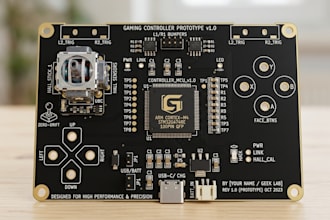 design gaming controller pcb, hall effect joystick and custom electronics device