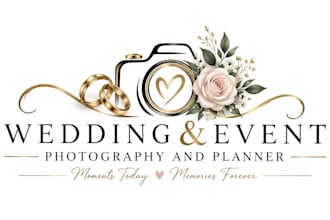 design wedding, event, photography and planner logo