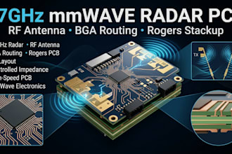 design mmwave radar pcb 77ghz antenna bga routing and rogers stackup