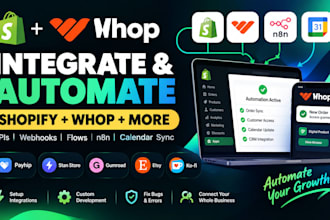 integrate whop shopify checkout api webhook whop store payhip n8n calendar sync