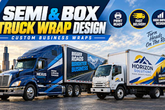 do semi truck wrap design box business truck wrap vehicle fleet graphics