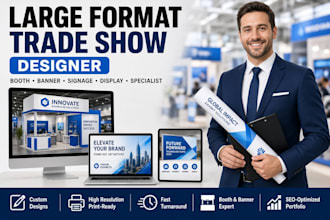 large format  trade show designer booth banner signage display specialist