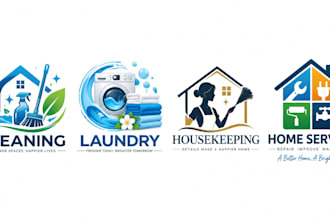 do cleaning, laundry, housekeeping and home service logo