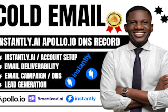 set up instantly ai smartlead for email outreach and email deliverability dns