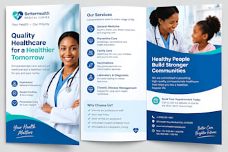design a professional medical brochure, healthcare flyer, or clinic catalog