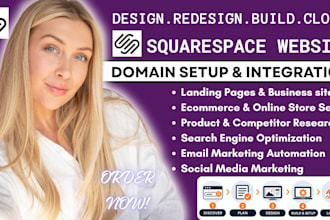 clone, build, design, redesign squarespace website, domain setup and integration