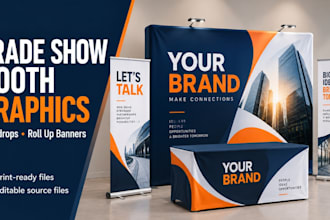 design trade show booth backdrops roll up retractable banner tradeshow banner