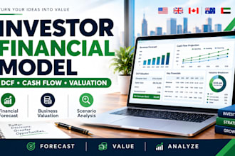 create investor financial model, cash flow forecast, dcf and business valuation