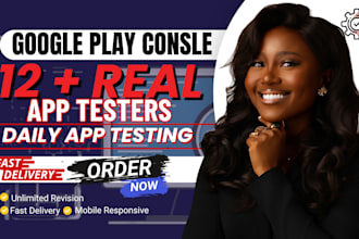 provide 12 testers 20 app tester google play closed testing mibile app testing