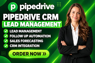 set up pipedrive CRM lead management follow up automation sales forecasting