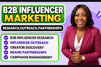 do b2b influencer research outreach partnership and campaign management