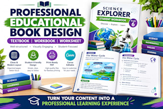 design worksheet workbook textbook curriculum education layout