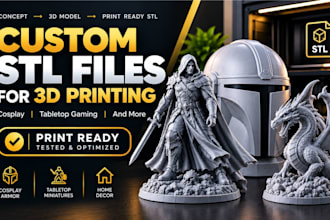 create custom files for 3d printing, cosplay and table top gaming