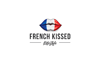 design a stylish french kissed logo with a luxury and modern brand identity