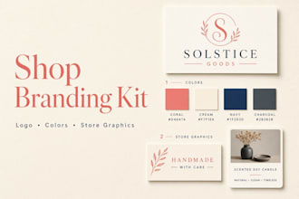 design a professional logo and shop branding kit