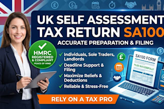 prepare and file your UK self assessment tax return sa100
