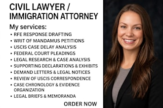 write legal petition and writ of mandamus for immigration lawyer visa delay