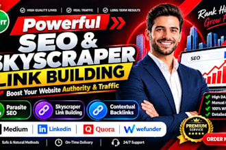 do parasite SEO and skyscraper link building to rank your website