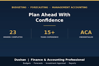build your budget, forecast, and management accounting reports