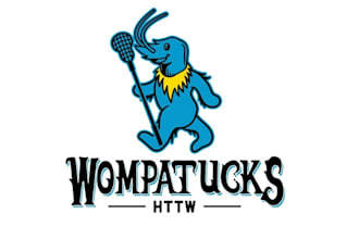 design a fun vibes lacrosse lobsters sports logo with a creative mascot style