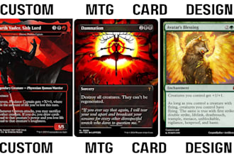 design custom mtg card design alter anime mtg card tcg illustration fantasy art